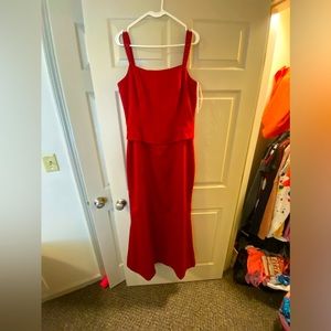 Red dress with corset top